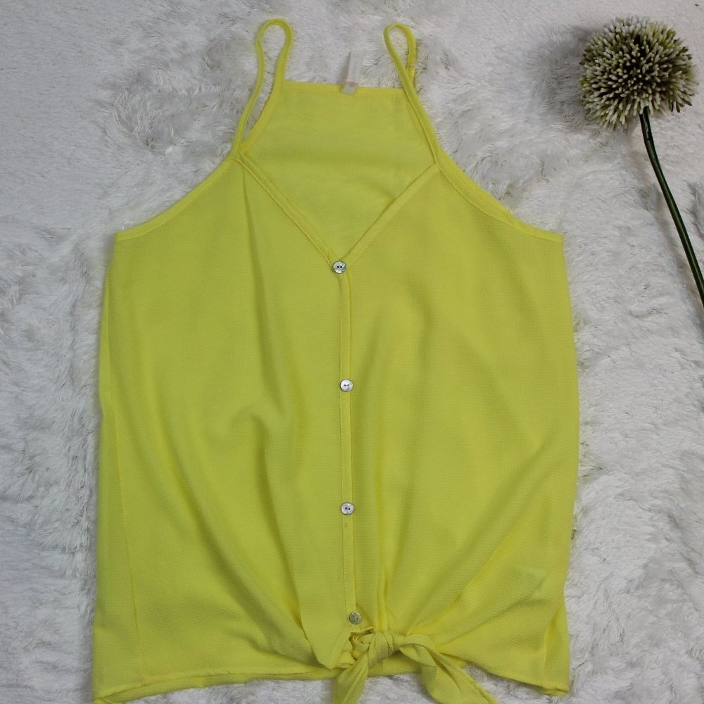 Axis tie-front blouse with buttons.